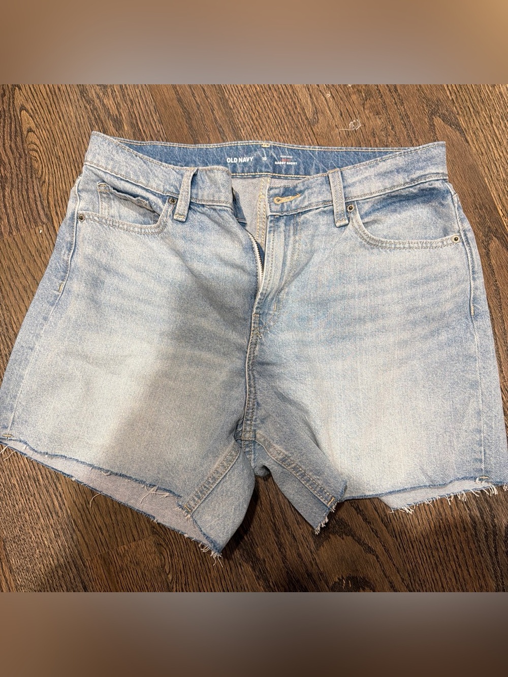 Old Navy Light Blue Denim Cutoff Shorts - Frayed Hem